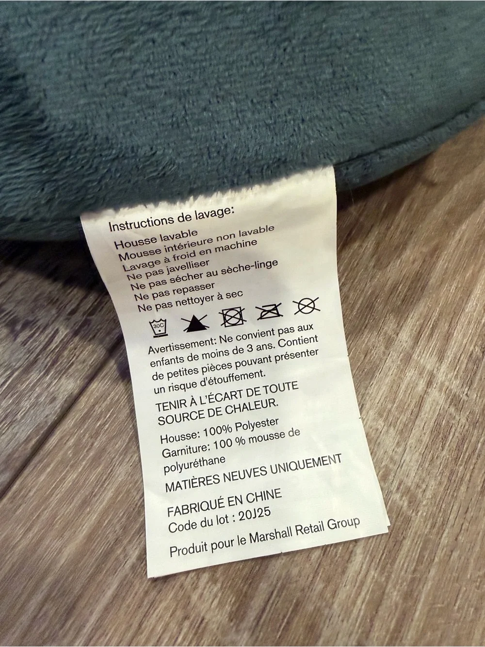 NWOT Plush Teal Travel Neck Pillow